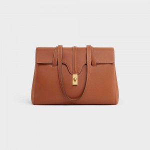 16 Celine Medium Soft Bag In Smooth Calfskin Marron | CL-593264
