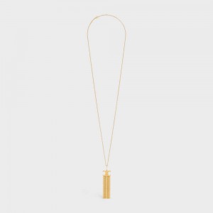 Colliers Celine Triomphe Folk Fringe Long In Brass With Gold Finish Doré | CL-592244